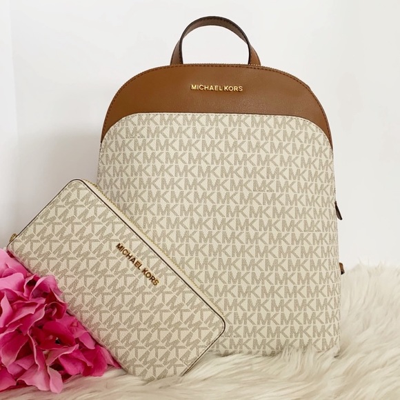 Michael Kors Emmy Dome Backpack w/ Wallet Set
